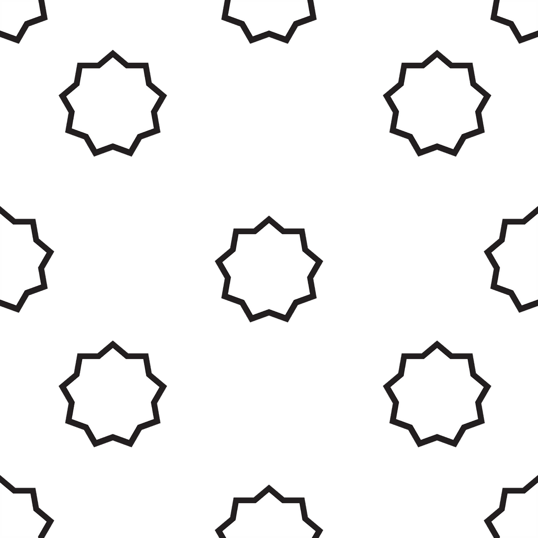 Seamless Repeated Star Pattern on Transparent Background