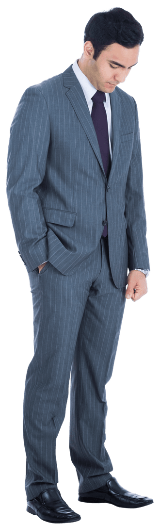 Businessman in Formal Suit Visible In Transparent Background