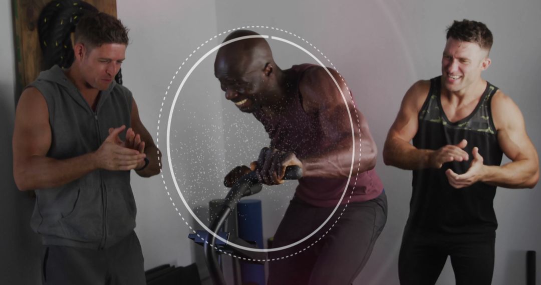 Energetic Group Workout with Digital Health Interface