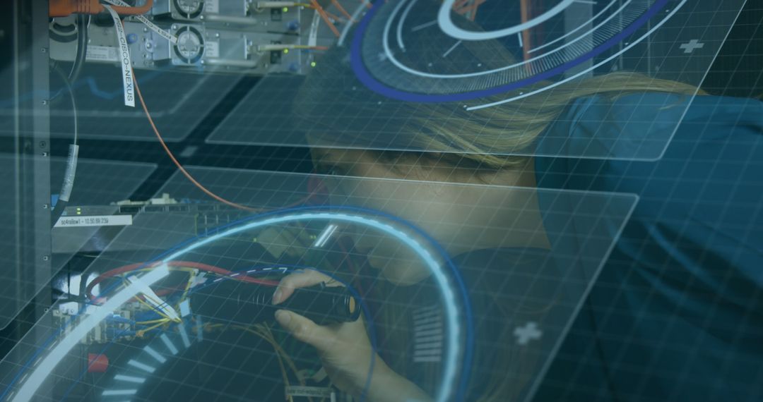 Female Engineer Examining Electronic Components in Lab - Free Images, Stock Photos and Pictures on Pikwizard.com