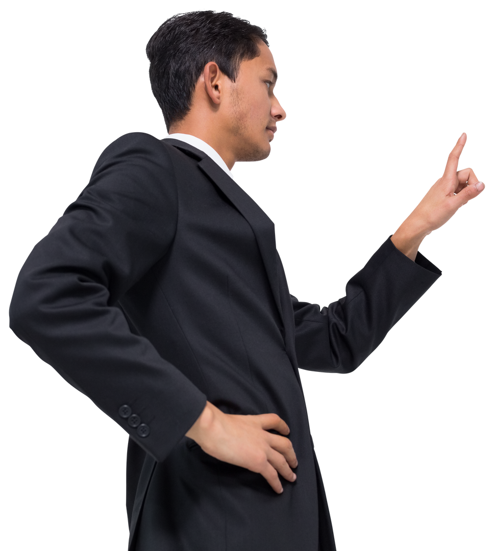 Transparent Businessman Pointing Gesture Isolated - Download Free Stock Images Pikwizard.com