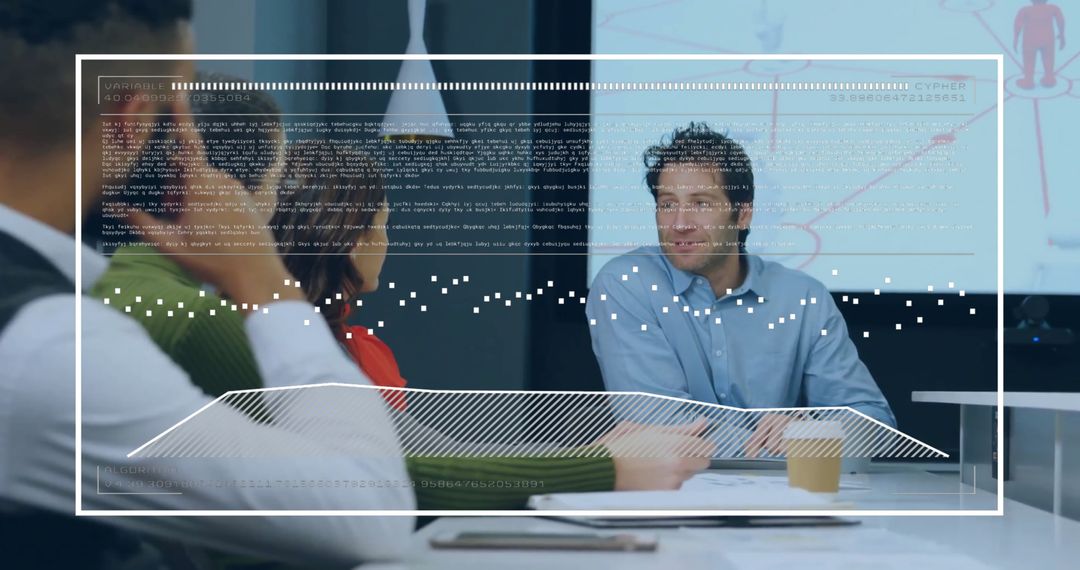 Data Processing Concept Over Business Meeting in Modern Office