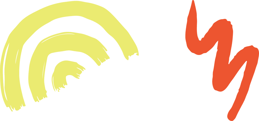 Abstract Vibrant Yellow and Orange Geometric Strokes on Transparent Background