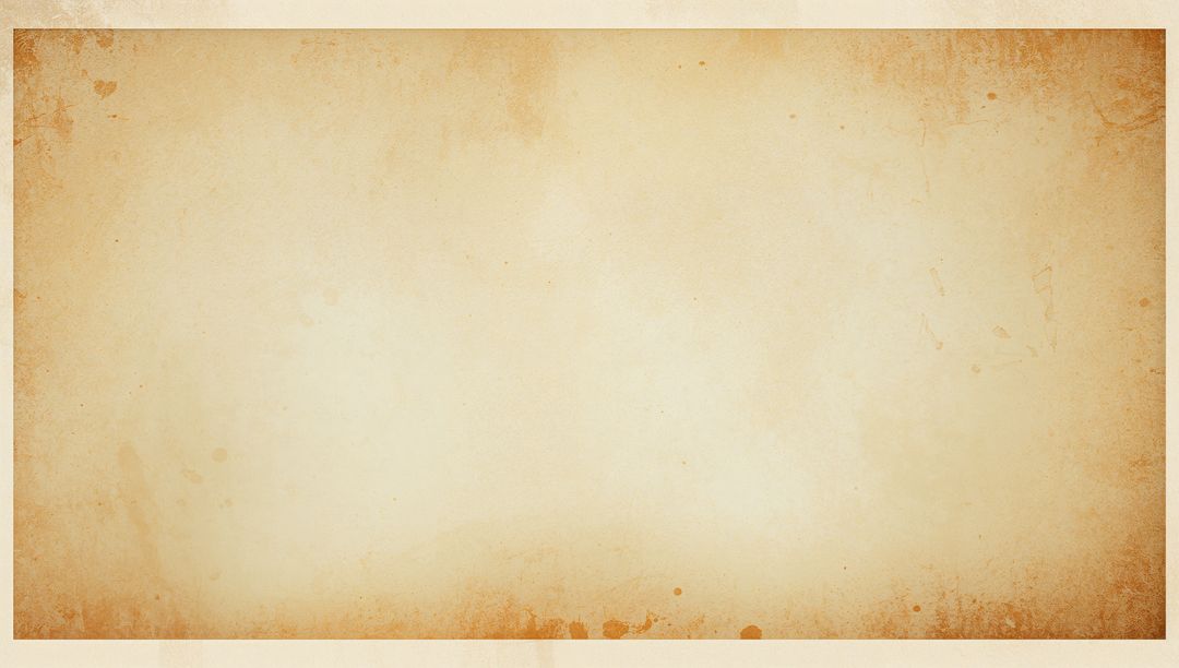 Aged parchment background showing vintage stains, creases, vignette and weathered texture