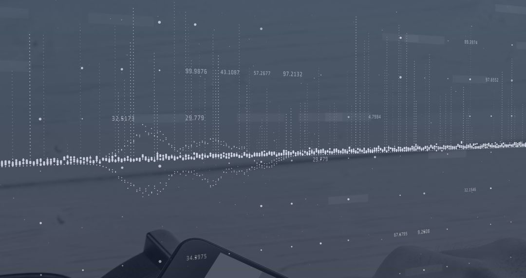 Abstract Digital Data Visualization on Smartphone Display