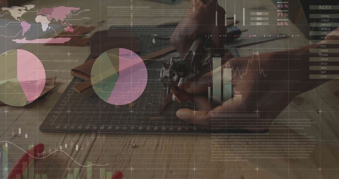 Precision Craftsmanship and Technology Overlaid in Creative Workshop