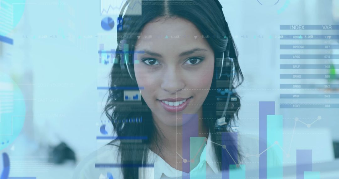 Businesswoman Engaged In Digital Interface Technology