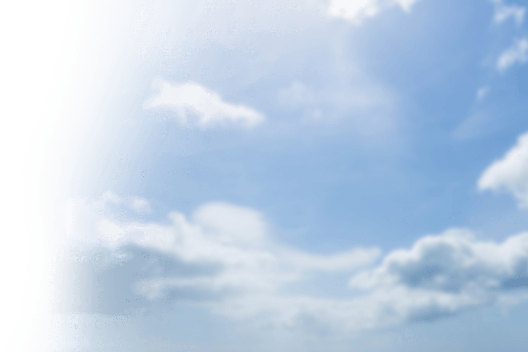 Beautiful Blue Sky with Wispy Clouds on Transparent Day