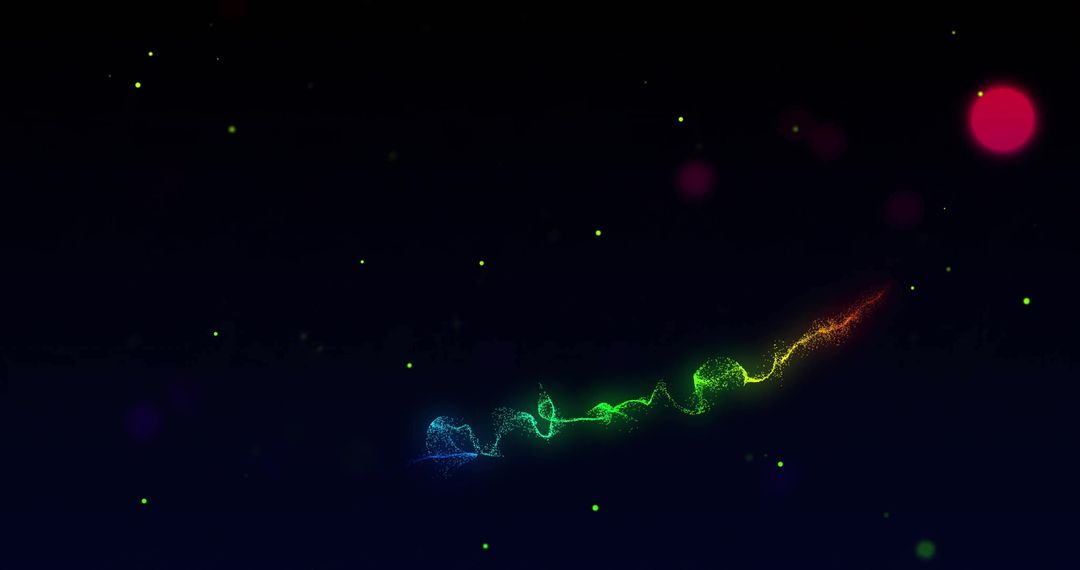 Vibrant Colorful Light Trails on Dark Background