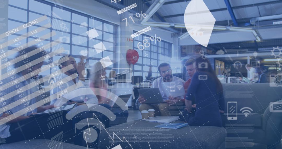 Modern Business Team Analyzing Data in Open Office