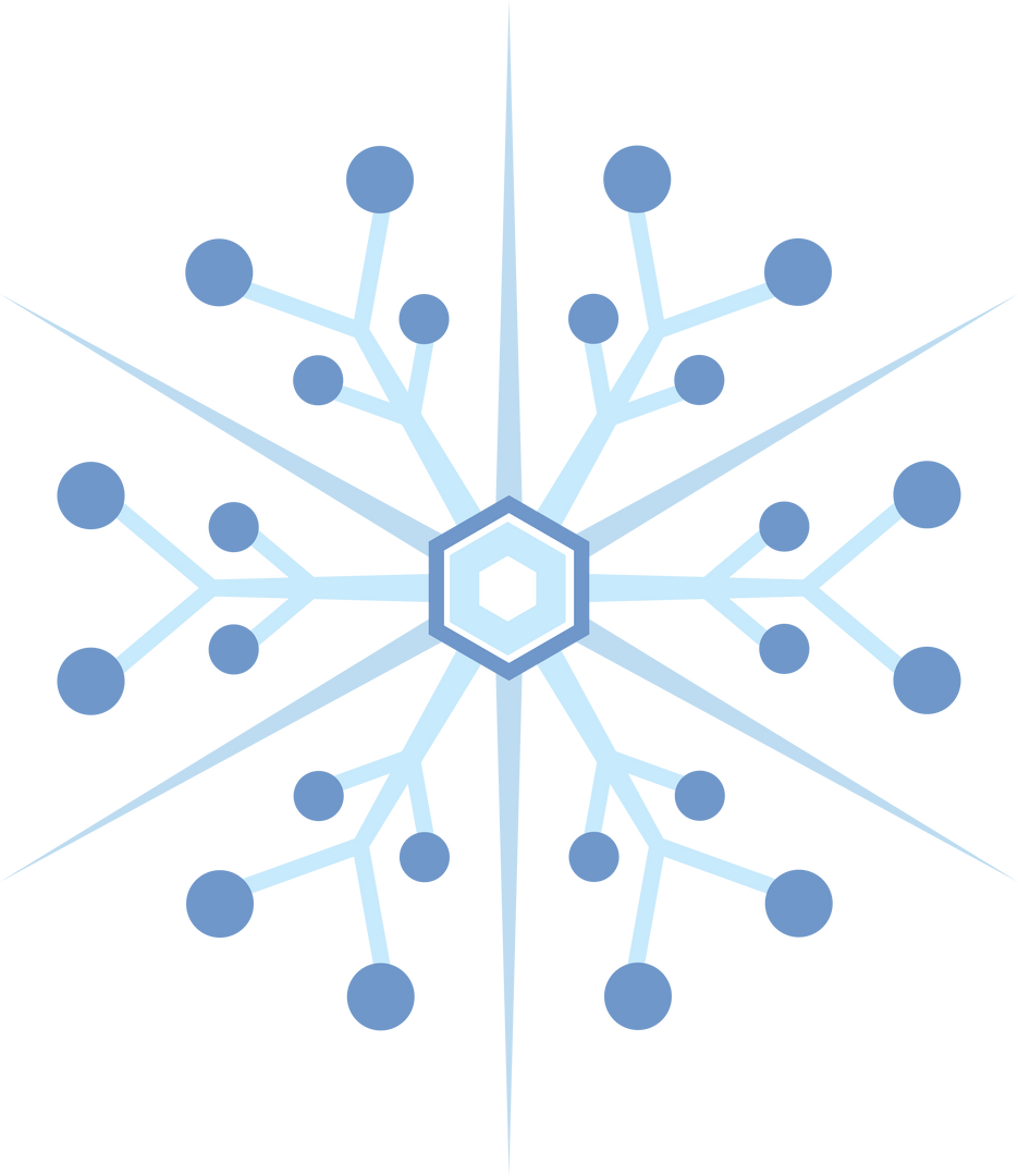 Blue Digital Snowflake Illustration on Transparent Background - Download Free Stock Images Pikwizard.com