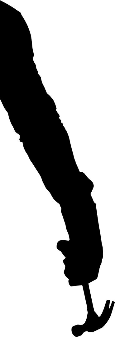 Transparent Silhouette of Hand Holding Hammer PNG