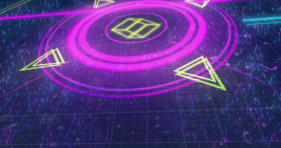 Futuristic Circular Digital Scanner with Streaming Data