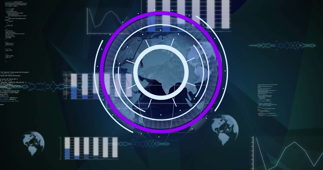futuristic digital interface showing global data networks - Free Images, Stock Photos and Pictures on Pikwizard.com