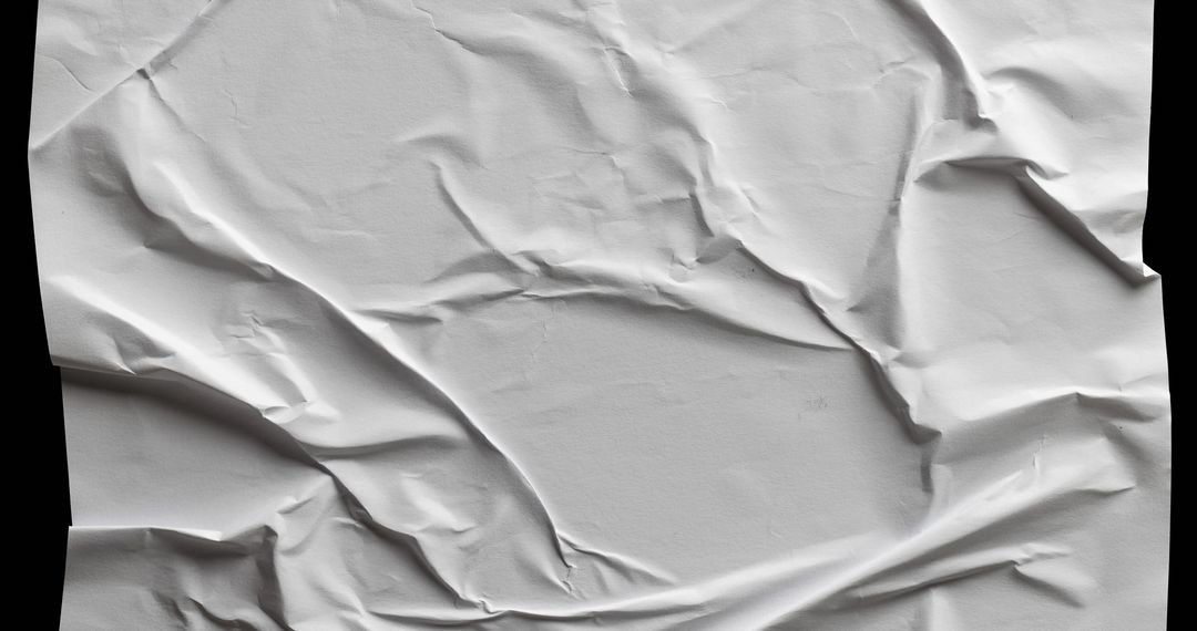 Crumpled White Paper Texture Background