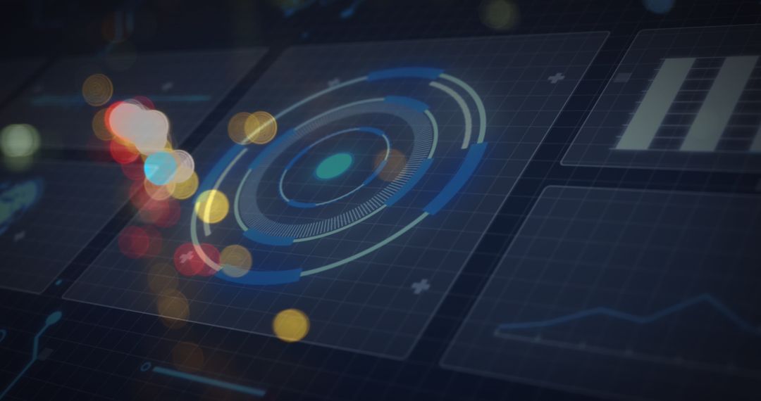 Abstract Digital Interface with Blur and Light Effects