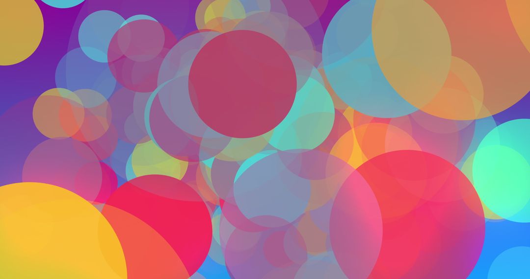 Vibrant Multicolored Circles on Gradient Background Visualizing Energy