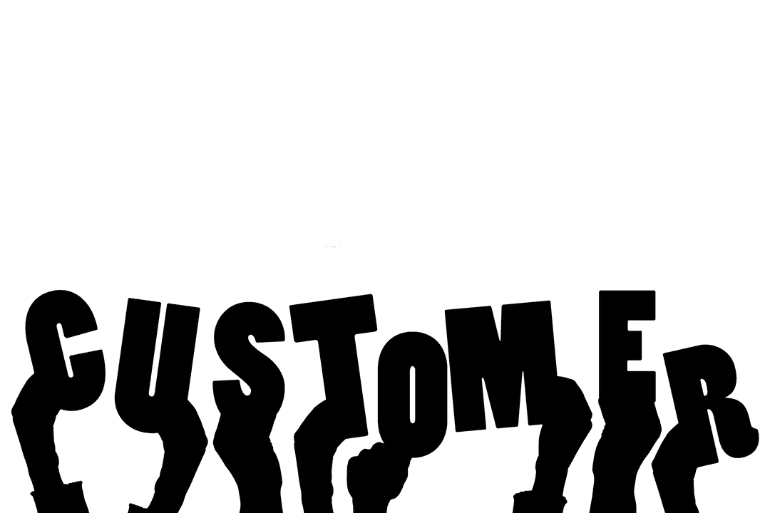 Hands Holding Customer Sign on Transparent Background for Marketing