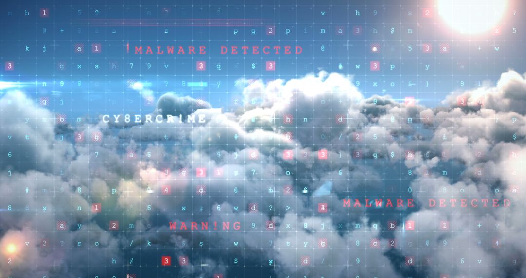 Cloud Security with Warned Malware Detection and Cybercrime - Free Images, Stock Photos and Pictures on Pikwizard.com