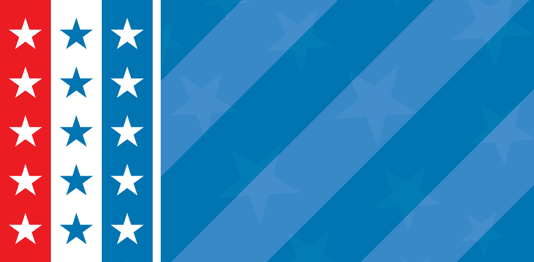 Abstract Stars and Stripes Background on Transparent Vector