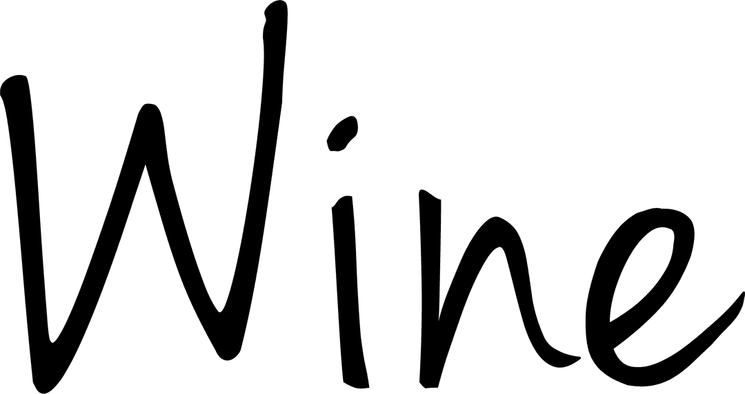 Transparent PNG Wine Text Illustration on Clear Background