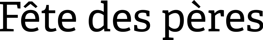Fête des Pères Digital Text on Transparent Background
