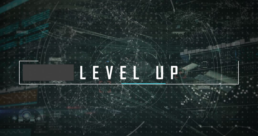 Futuristic Network Connections with Level Up Concept