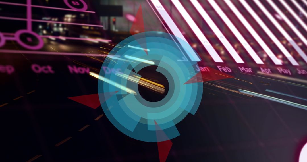 Futuristic Data Processing Interface and Digital Connectivity