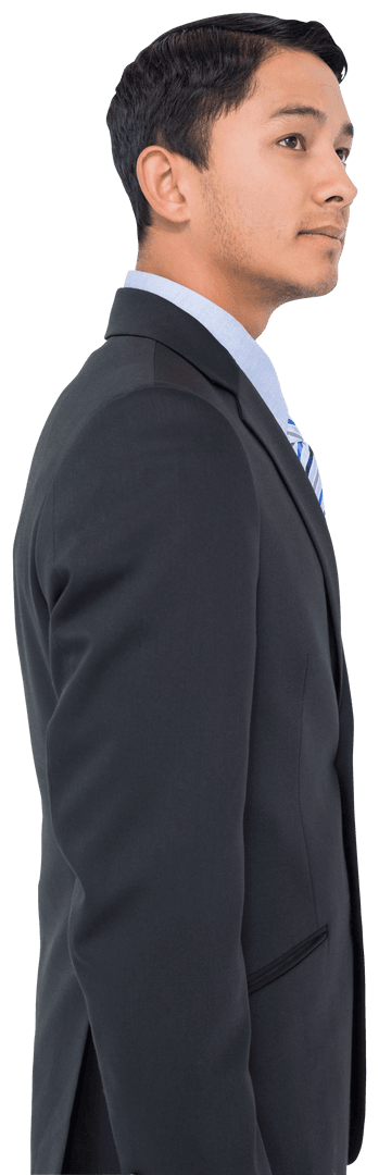 Transparent Profile of Professional Biracial Businessman