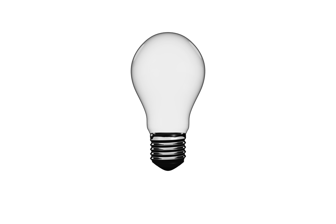 Black Lightbulb Illustration on Transparent Background - Download Free Stock Images Pikwizard.com