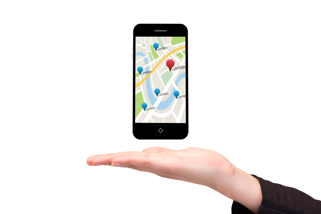 Transparent Hand Showing Map App on Smartphone Concept - Download Free Stock Images Pikwizard.com