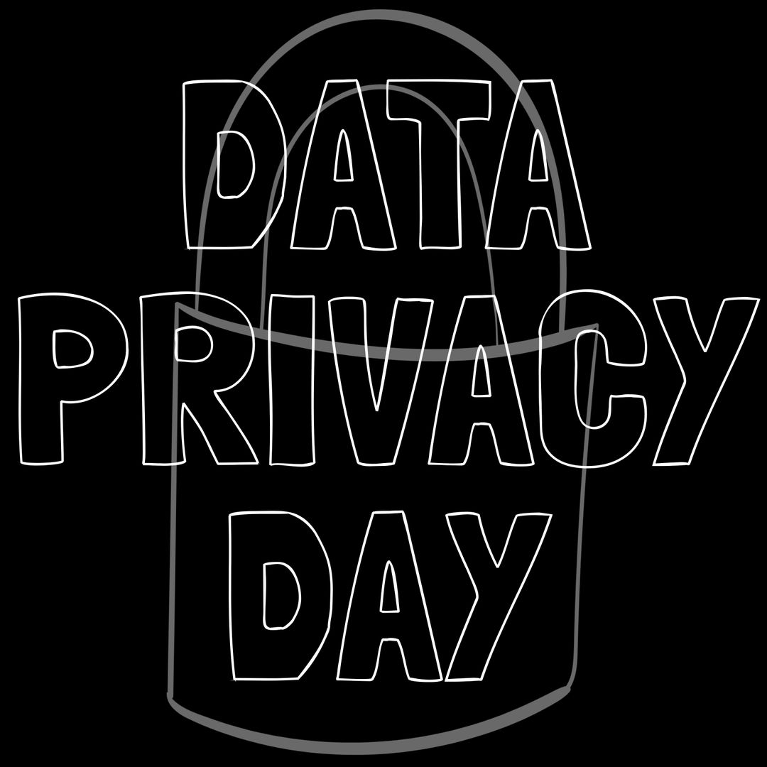Data Privacy Day Concept with Padlock and Bold Text
