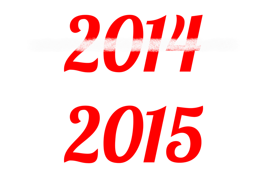 New Year Change 2014 to 2015 Transparent Vector