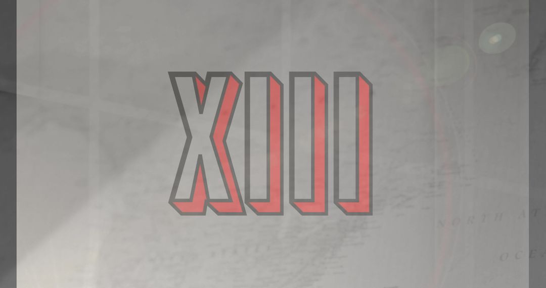 Countdown Display with Roman Numerals on Grey Background