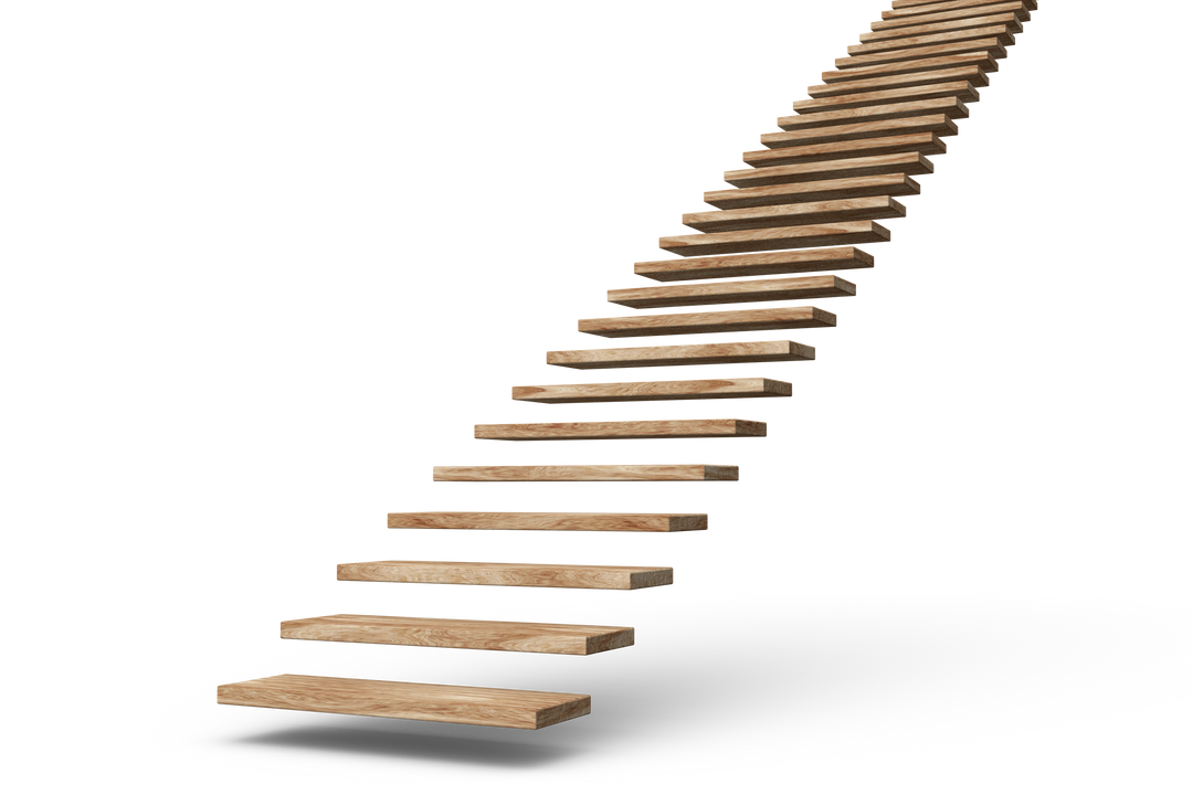 Ascending Wooden Stairs with Transparent Background Isolated Vector Illustration - Download Free Stock Images Pikwizard.com