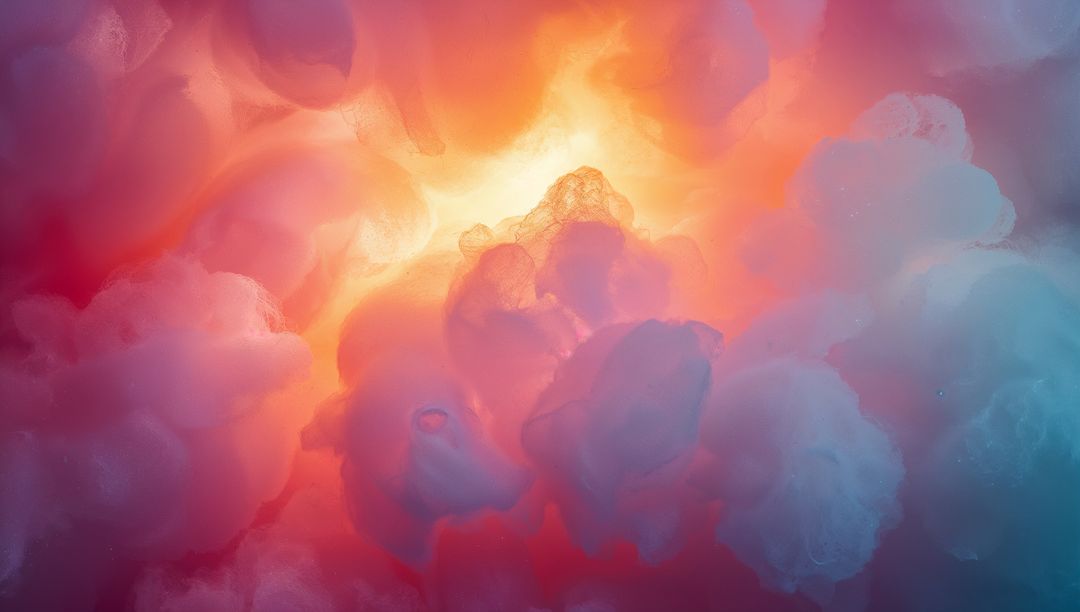 Radiant Nebula Glow with Translucent Cloud Layers and Luminous Central Core Ethereal Aura