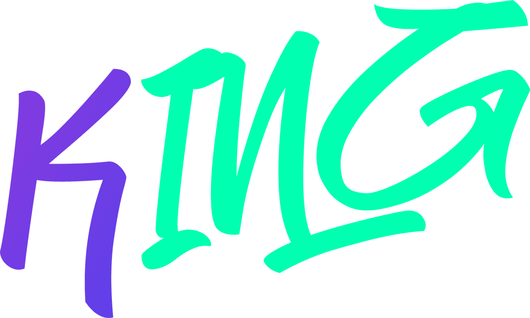 Stylized KING Typography in Graffiti Style on Transparent Background