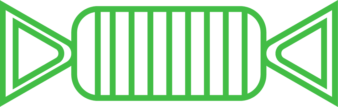 Vector Illustration of Green Candy with Transparent Background