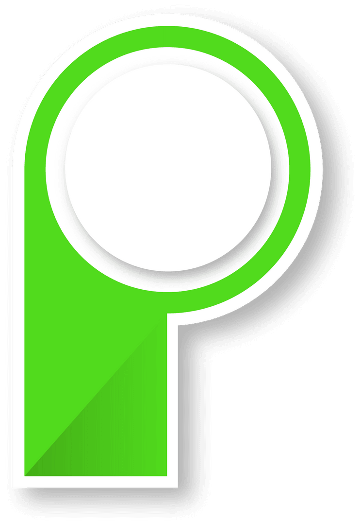 Abstract Green Transparent Element with Circles