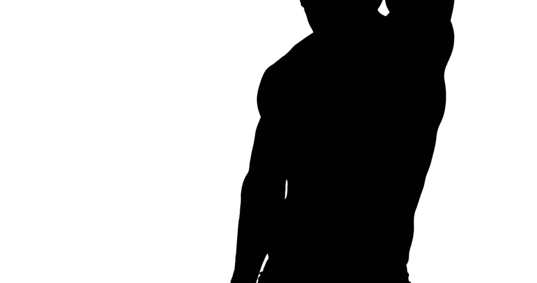 Silhouette of Male Athlete Expressing Strength - Free Images, Stock Photos and Pictures on Pikwizard.com