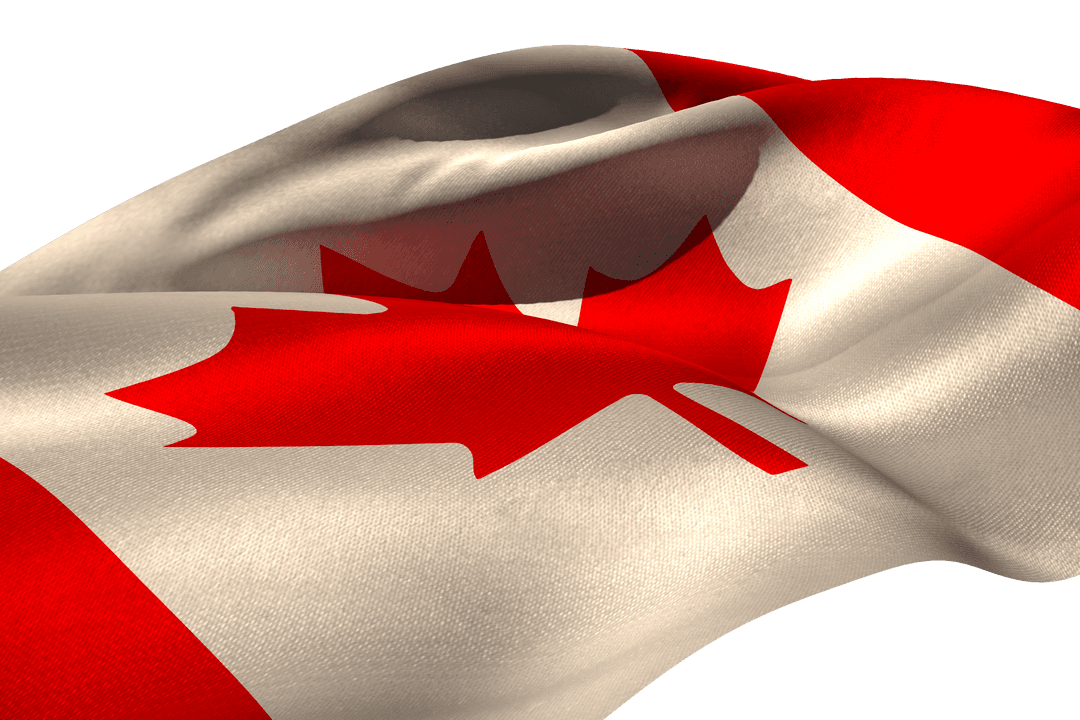 Canadian Flag Waving with Realistic Transparent Effect