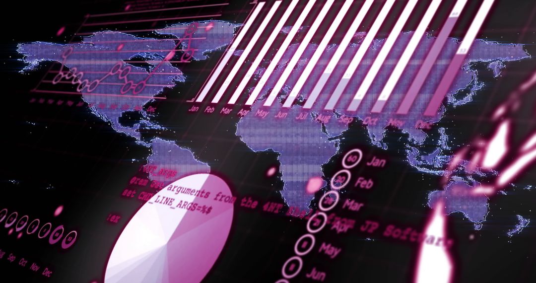 Global Financial Data Processing on Dynamic World Map