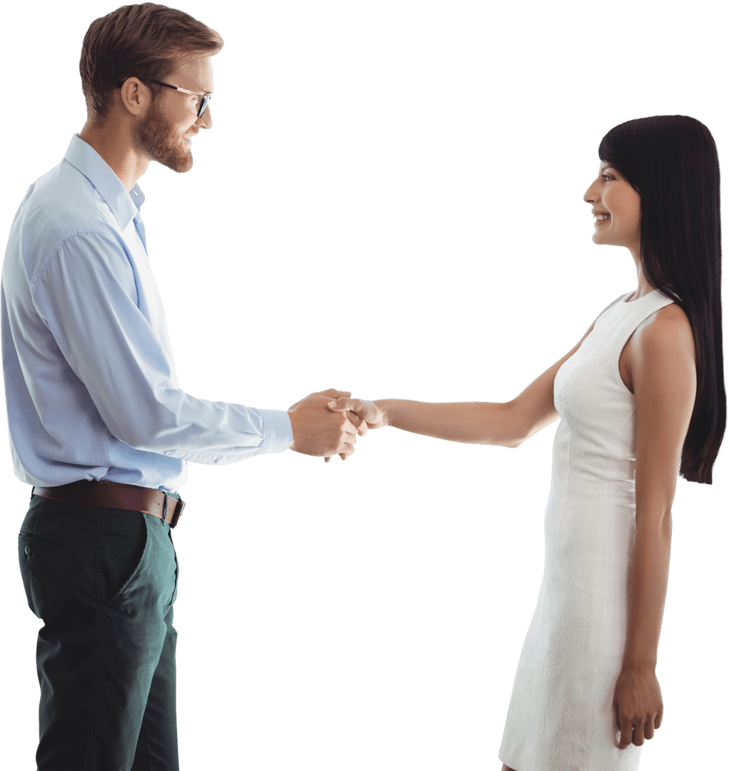 Transparent Background Business Handshake Gesture