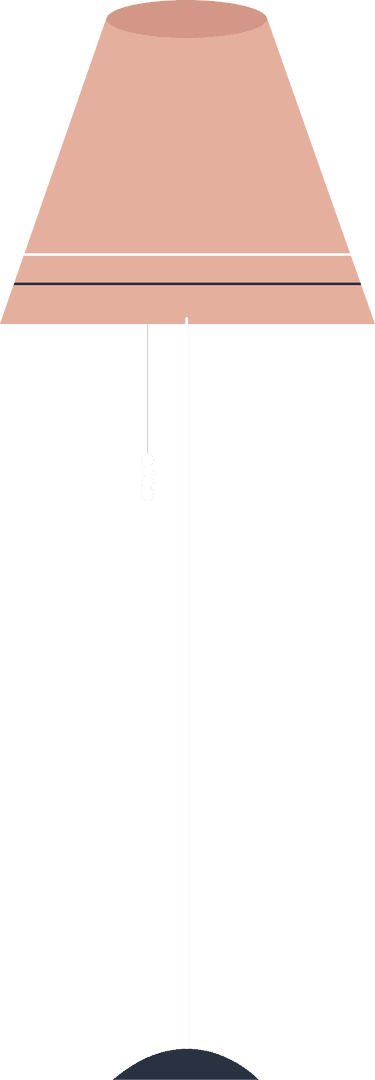 Minimalist Lamp Illustration on Transparent Background for Elegant Design Enthusiasts