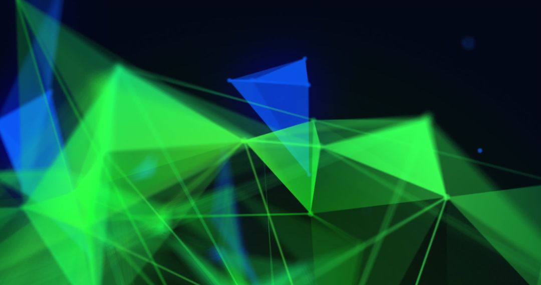 Abstract Digital Network with Geometric Lines and Shapes