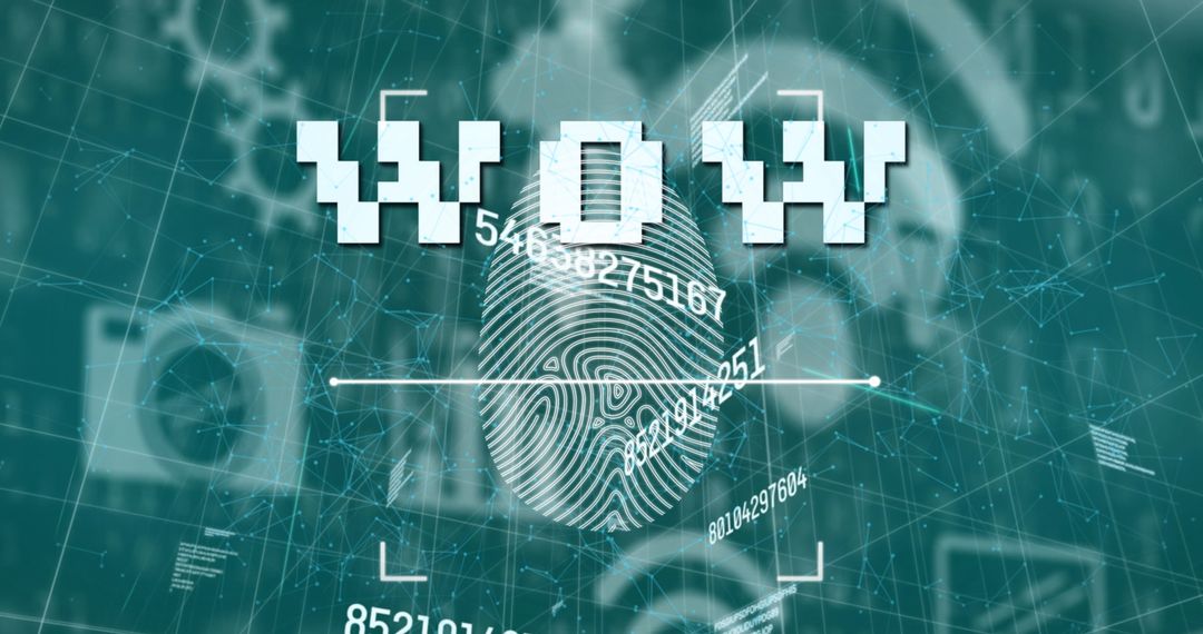 Digital Fingerprint in Futuristic Data Network Concept