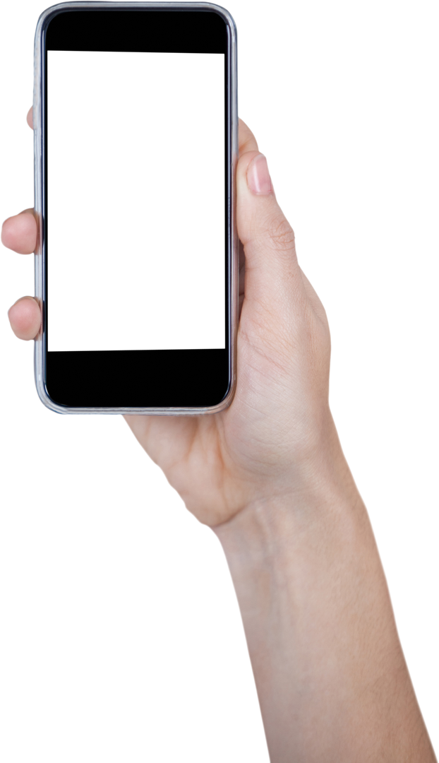 Close-up Transparent Hand Holding Black Smartphone Isolated - Download Free Stock Images Pikwizard.com