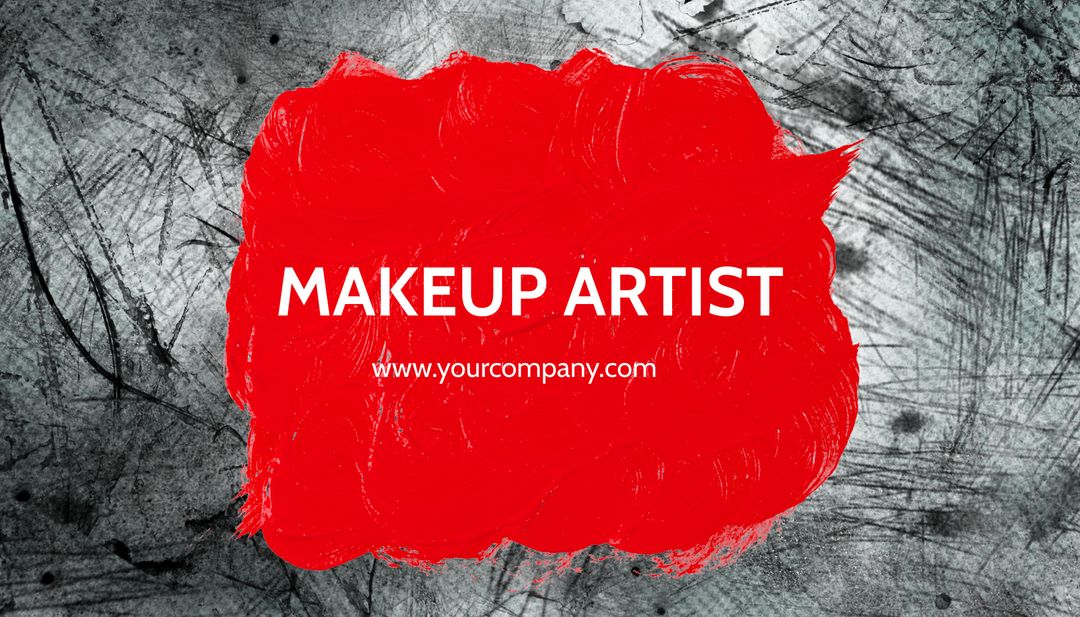 Beauty Industry Branding with Bold Red Accent