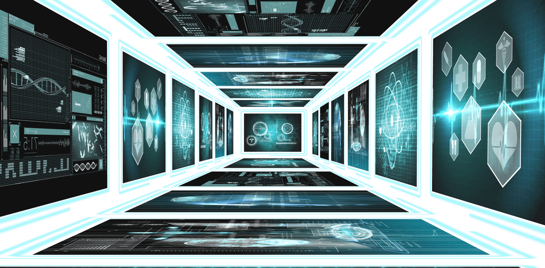 Digital Interfaces Tunnel on Transparent Background - Download Free Stock Images Pikwizard.com