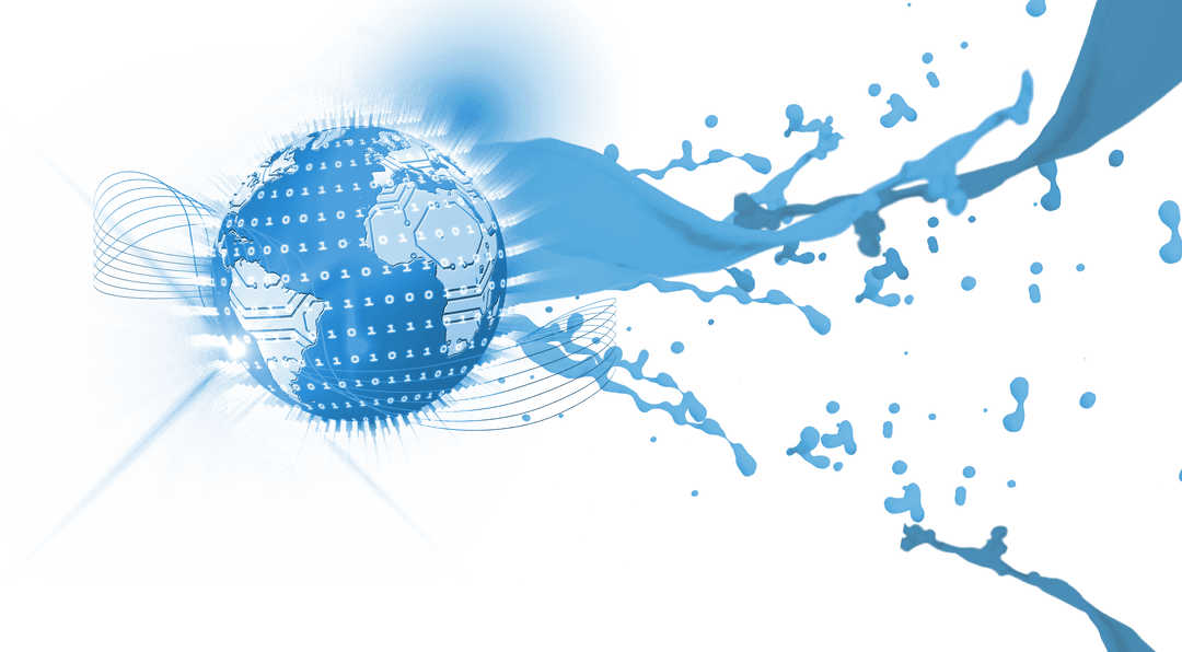 Transparent Blue Digital Globe with Binary Code and Network Connections - Download Free Stock Images Pikwizard.com